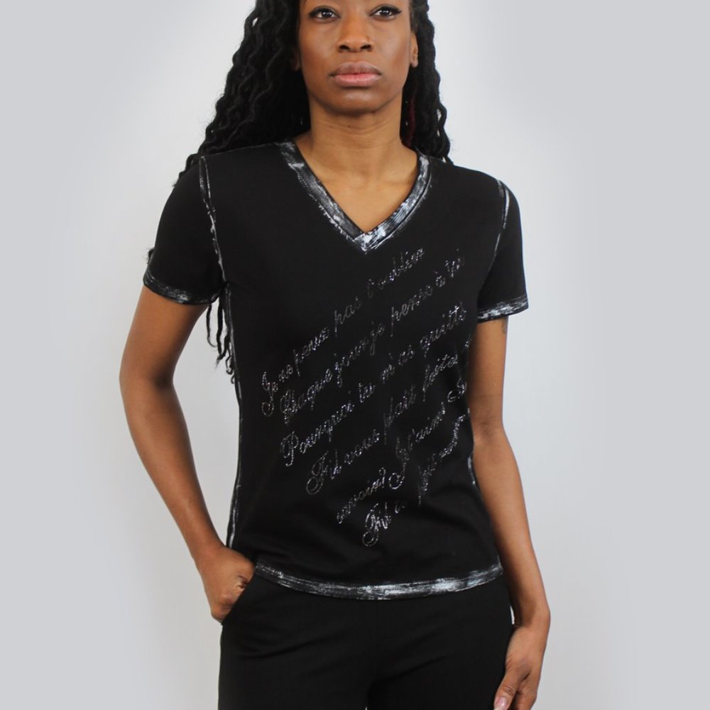 Diamonds French wrigthing T-shirts ST-7231